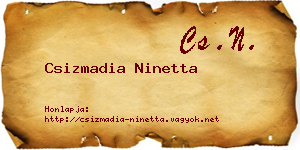 Csizmadia Ninetta névjegykártya